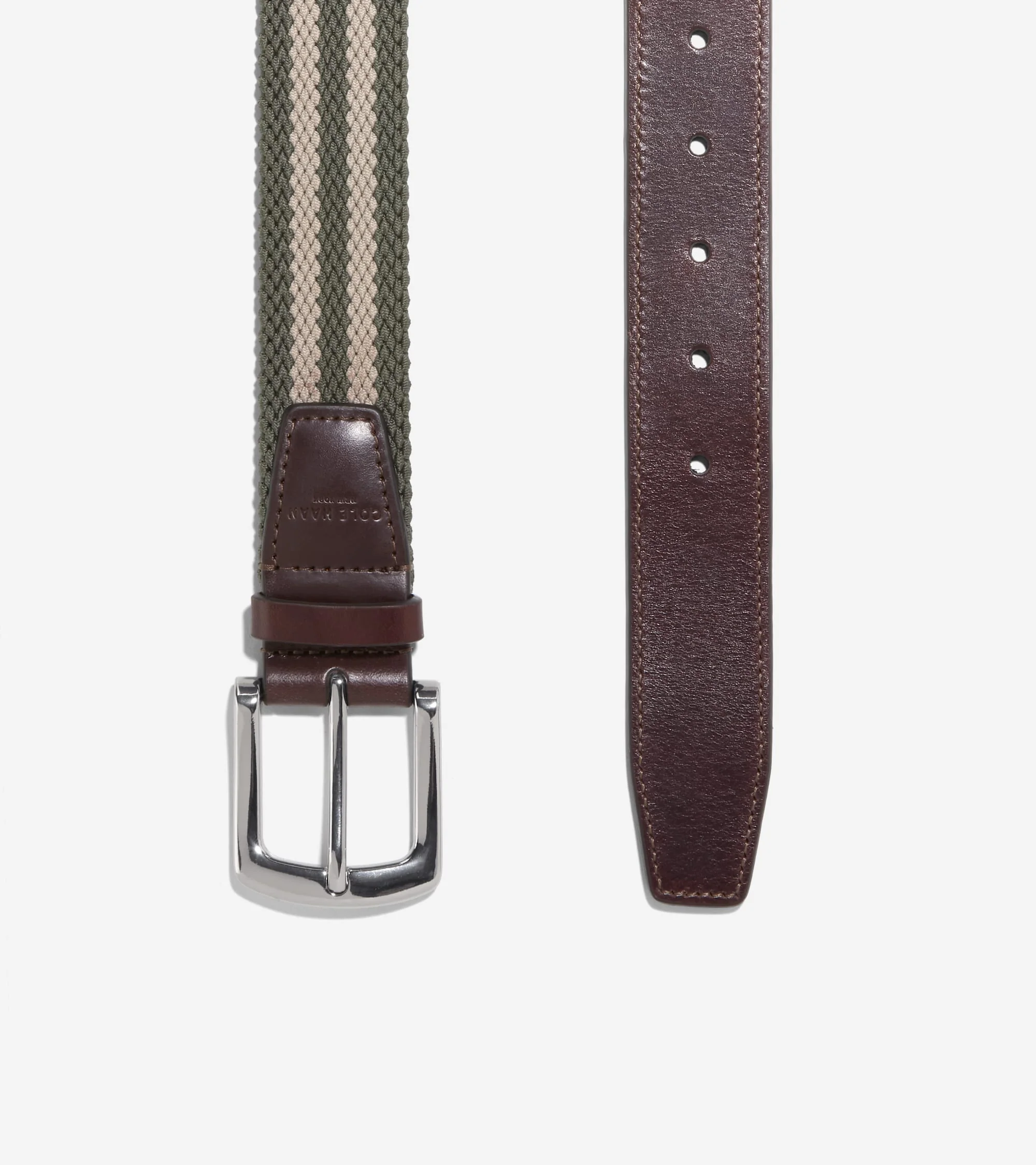 Men's 35MM Striped Canvas Stretch Belt - Image 2