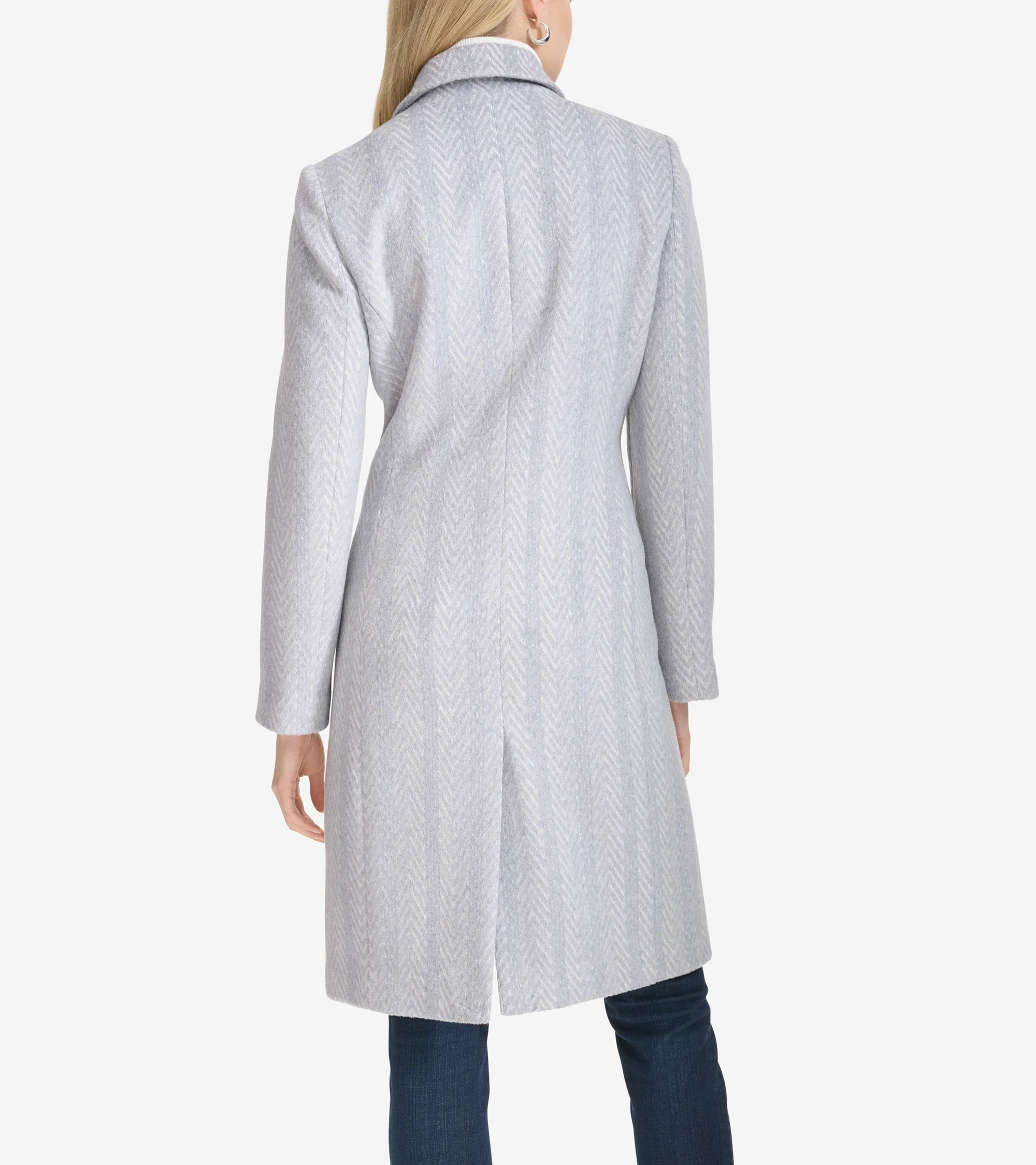 Women's Patterned Asymmetric Coat - Image 2
