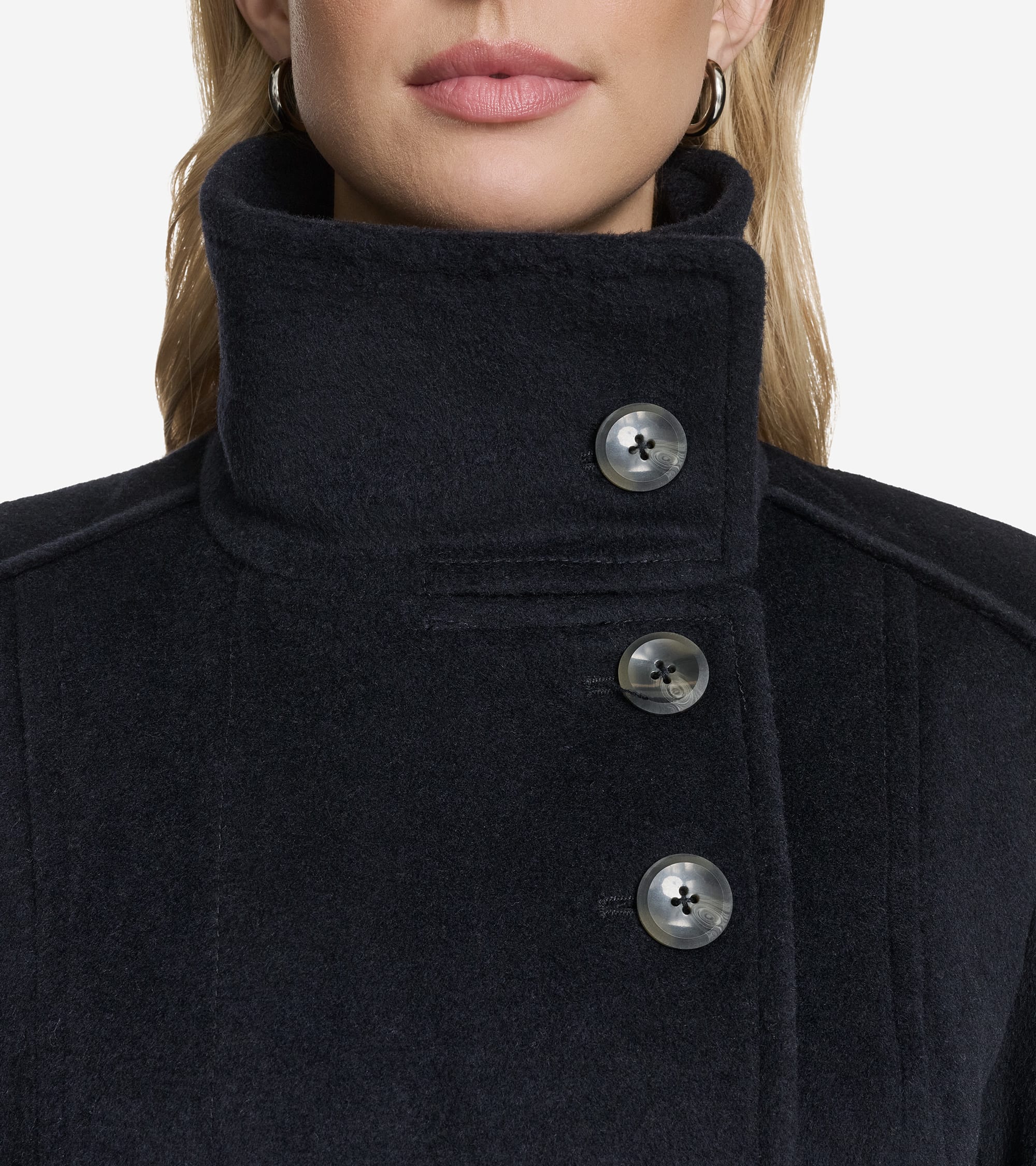 Women's Slick Wool Belted Coat - Image 3